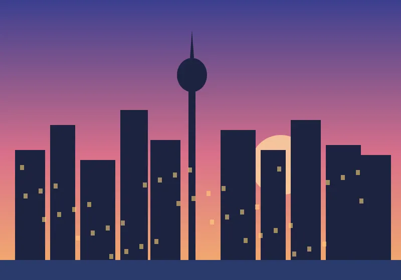 Colombo city skyline illustration